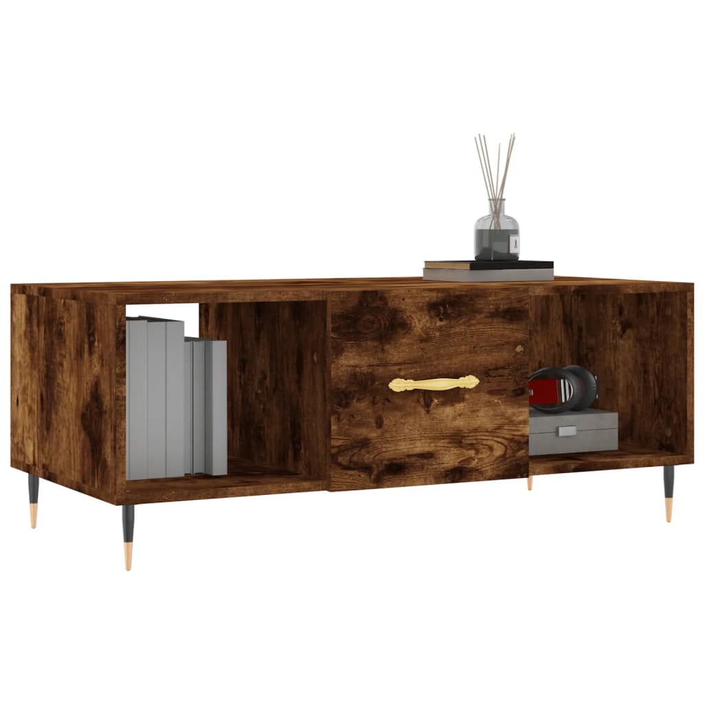 Mesa de centro 102x50x40 cm derivados madeira carvalho fumado - Image 2
