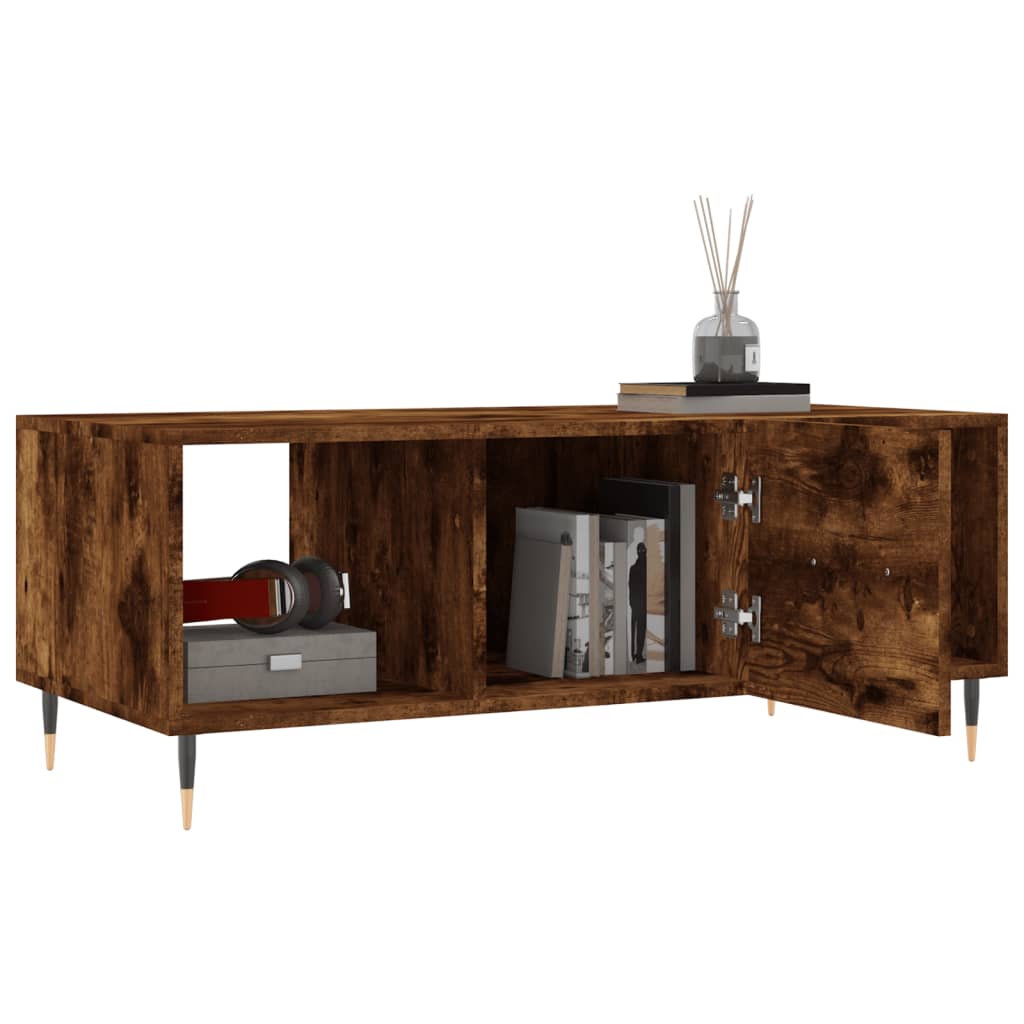 Mesa de centro 102x50x40 cm derivados madeira carvalho fumado - Image 3