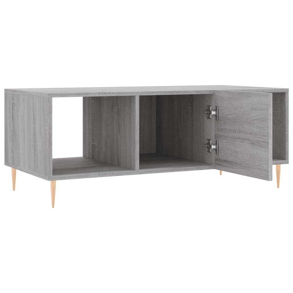 Mesa de centro 102x50x40cm derivados de madeira cinzento sonoma - Image 5