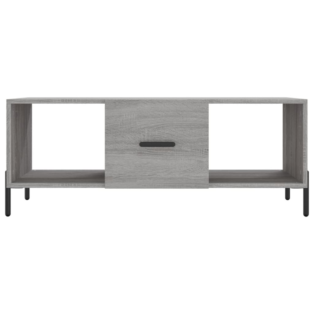 Mesa de centro 102x50x40cm derivados de madeira cinzento sonoma - Image 4