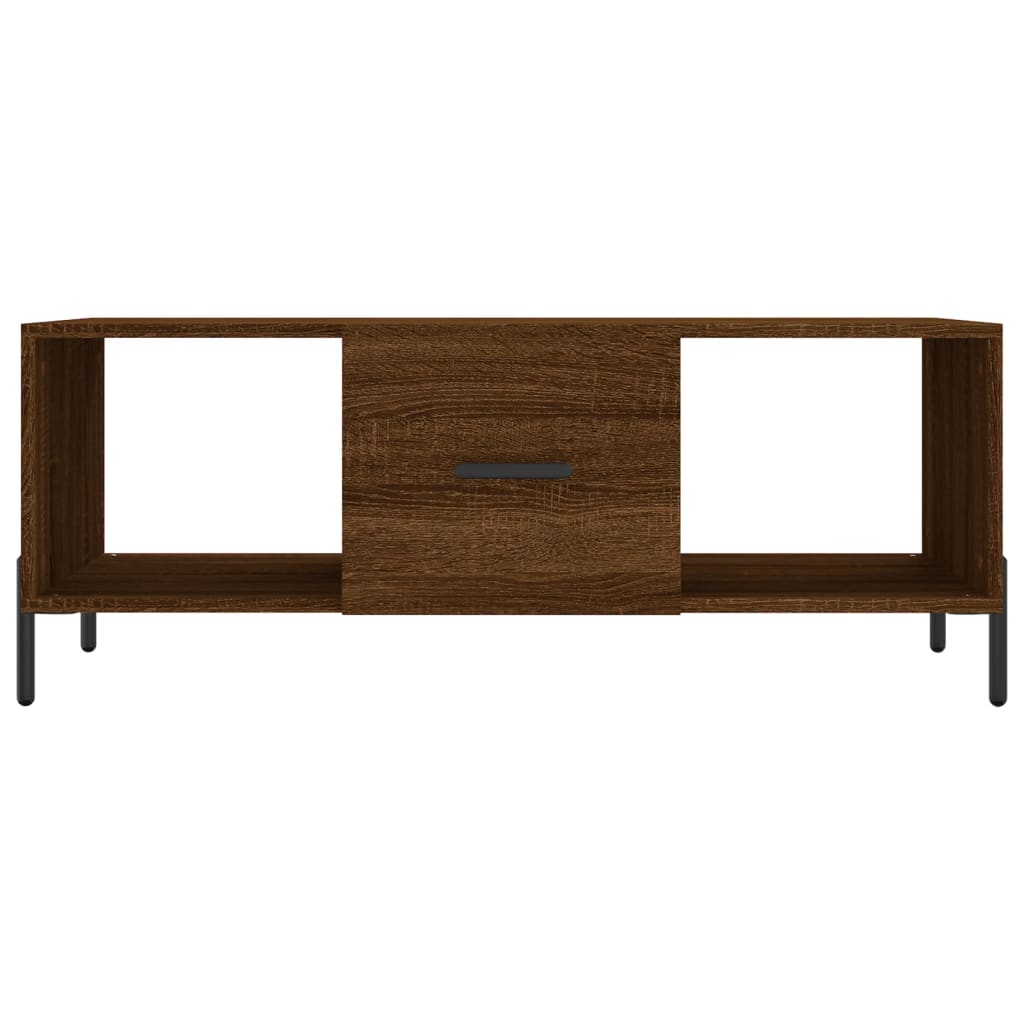 Mesa de centro 102x50x40 cm derivados madeira carvalho castanho - Image 4