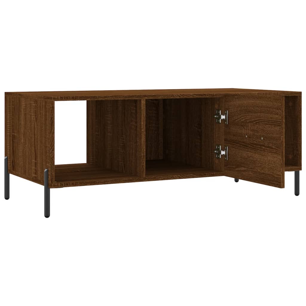 Mesa de centro 102x50x40 cm derivados madeira carvalho castanho - Image 5