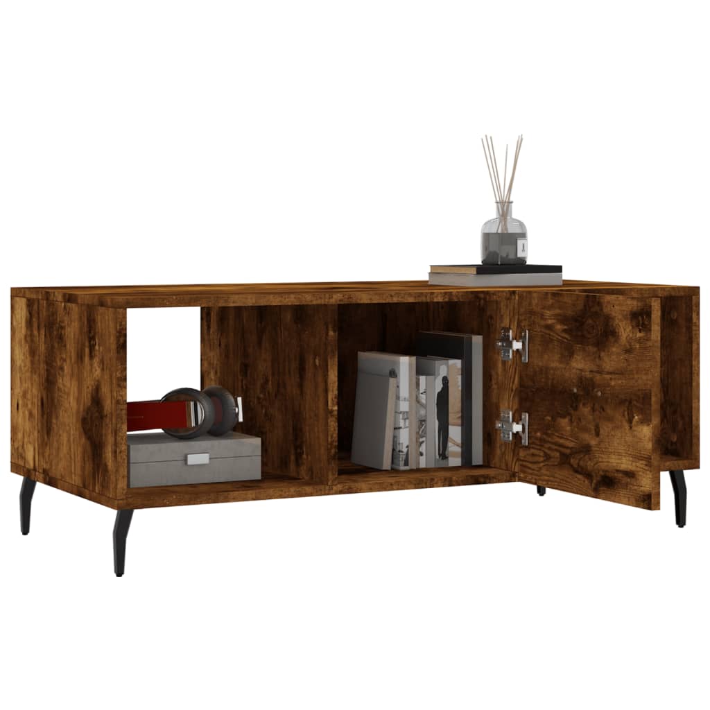 Mesa de centro 102x50x40 cm derivados madeira carvalho fumado - Image 3