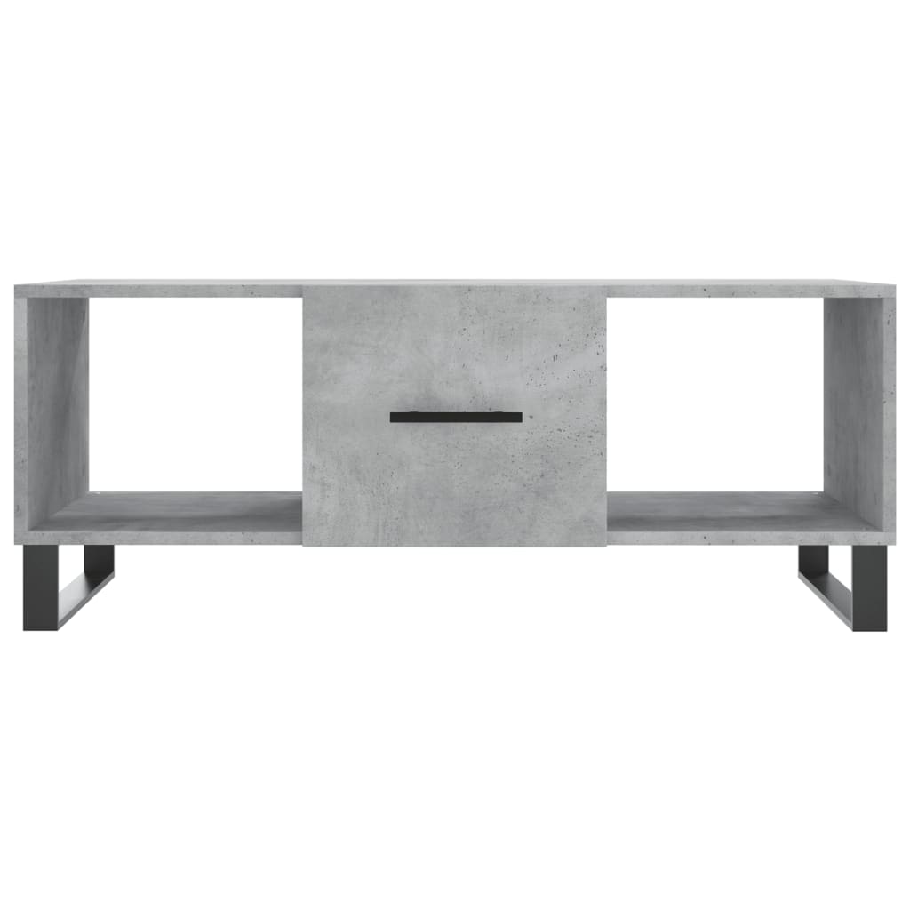 Mesa de centro 102x50x40 cm madeira processada cinza cimento - Image 4