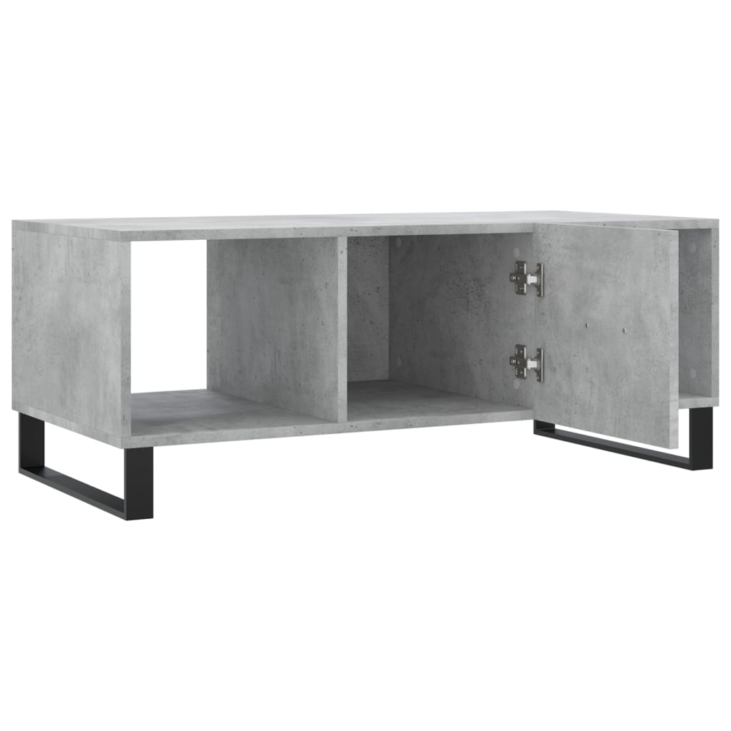 Mesa de centro 102x50x40 cm madeira processada cinza cimento - Image 5