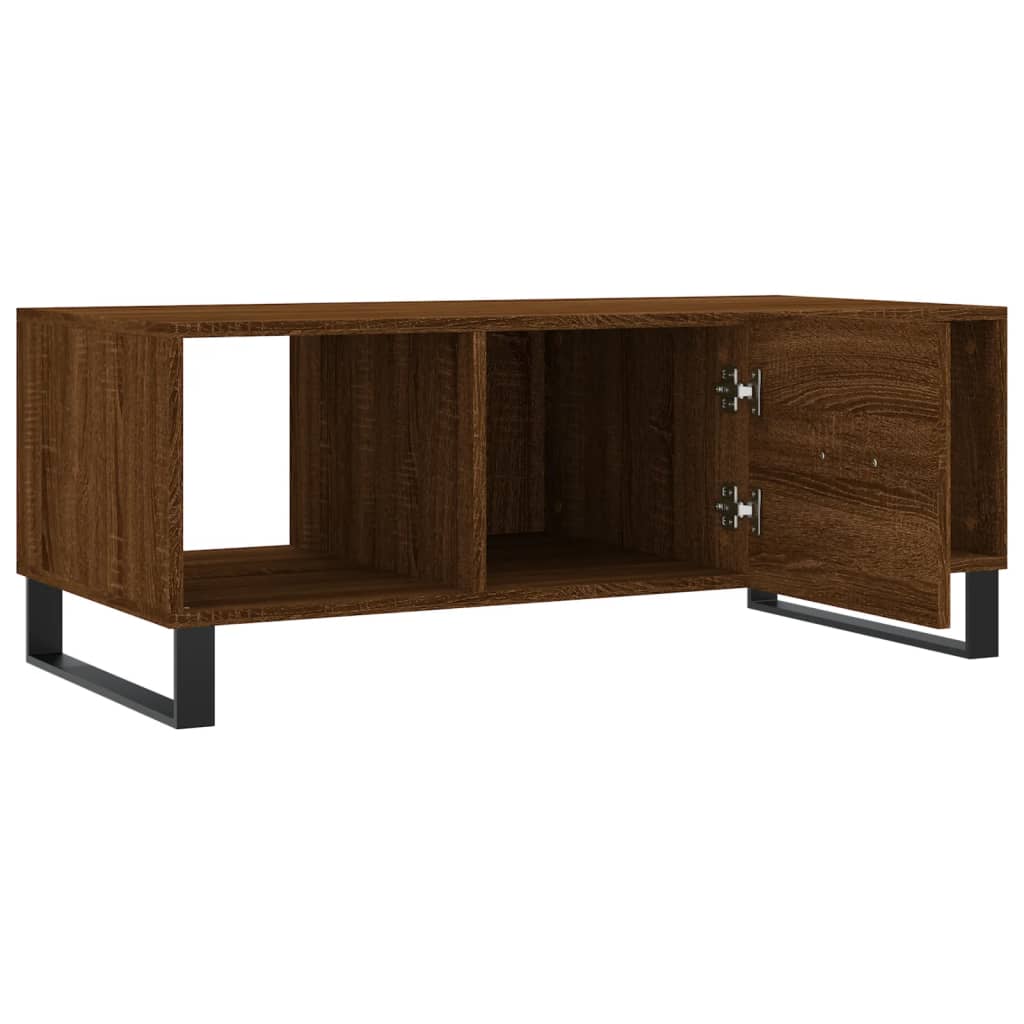 Mesa de centro 102x50x40 cm derivados madeira carvalho castanho - Image 5