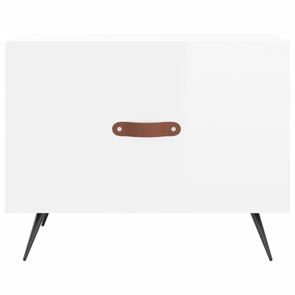 Mesas de centro 2 pcs 50x50x40 cm branco brilhante - Image 5