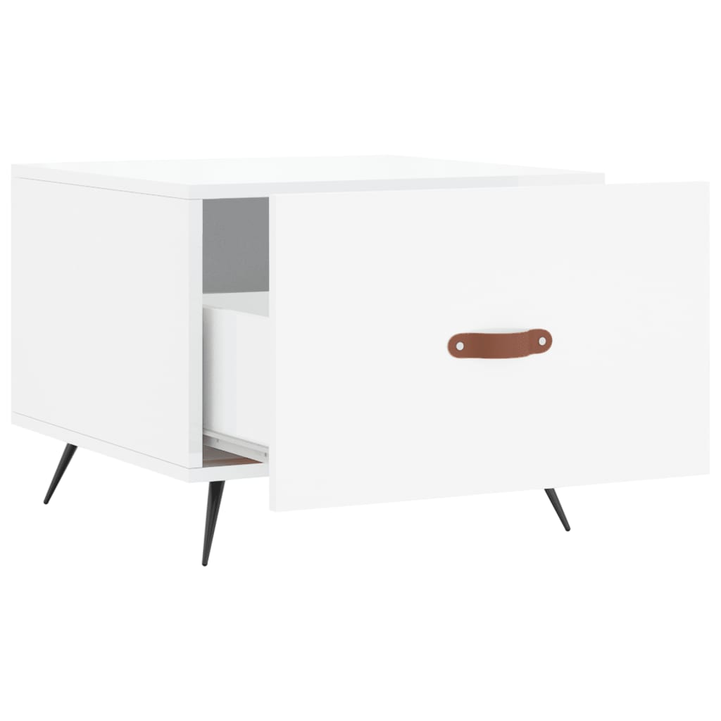Mesas de centro 2 pcs 50x50x40 cm branco brilhante - Image 6