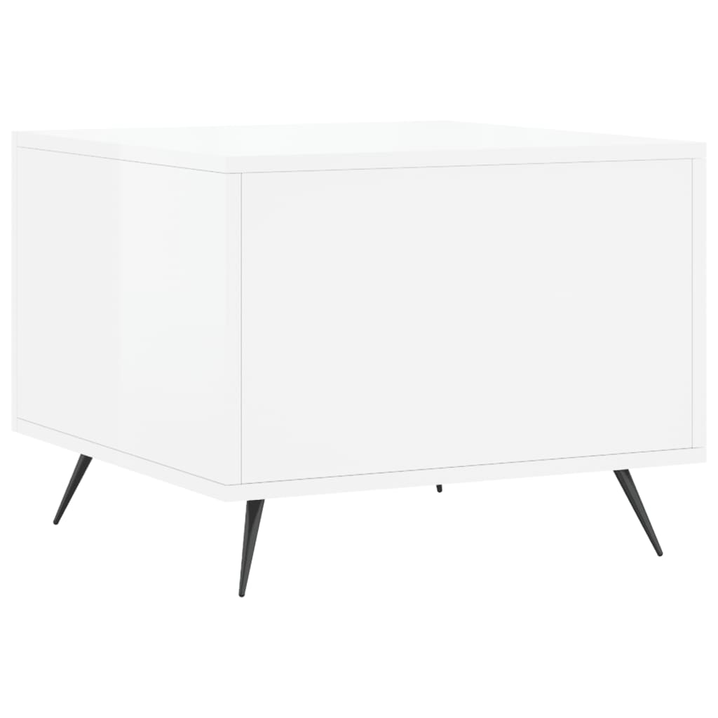 Mesas de centro 2 pcs 50x50x40 cm branco brilhante - Image 8