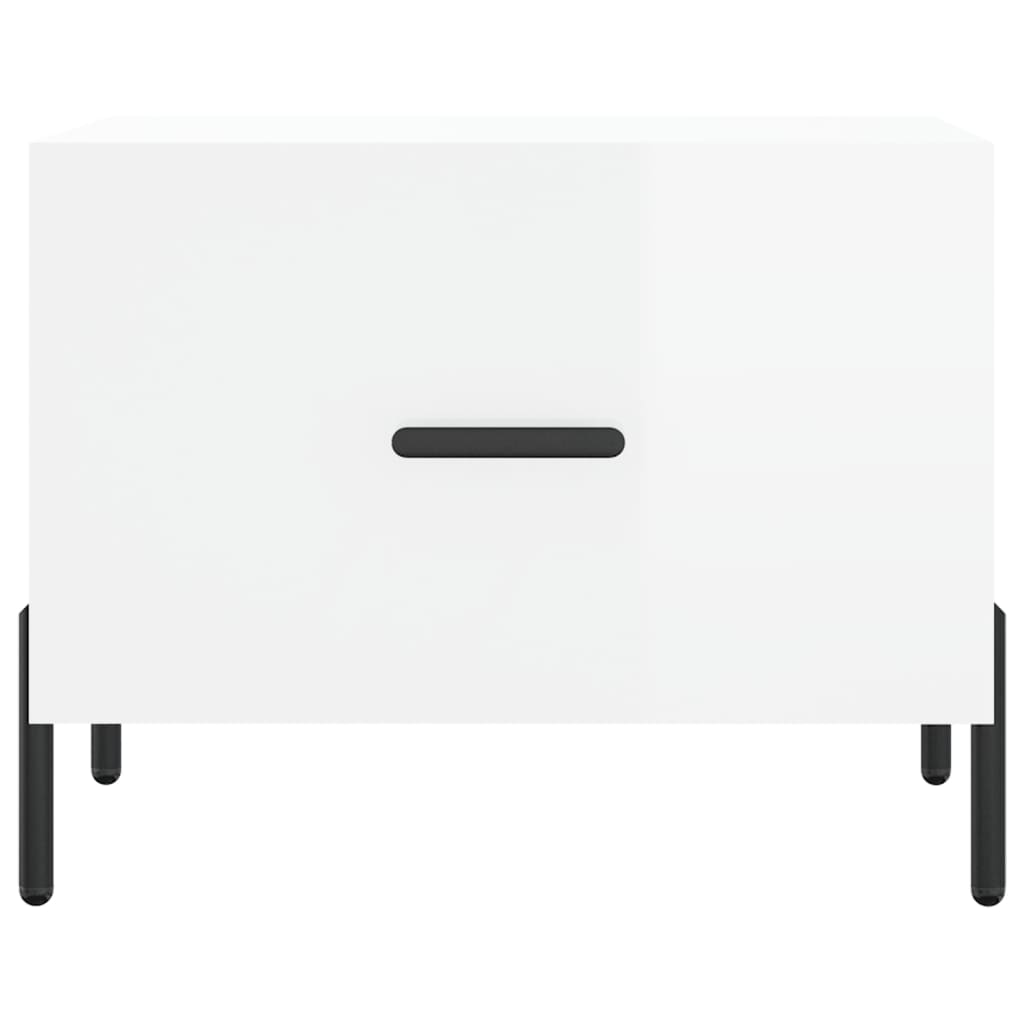 Mesas de centro 2 pcs 50x50x40 cm branco brilhante - Image 5