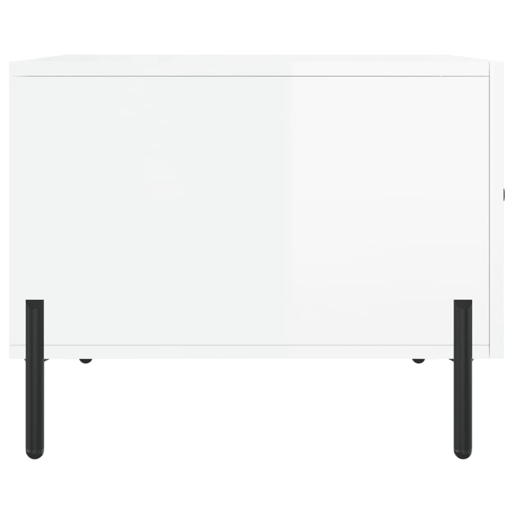 Mesas de centro 2 pcs 50x50x40 cm branco brilhante - Image 7