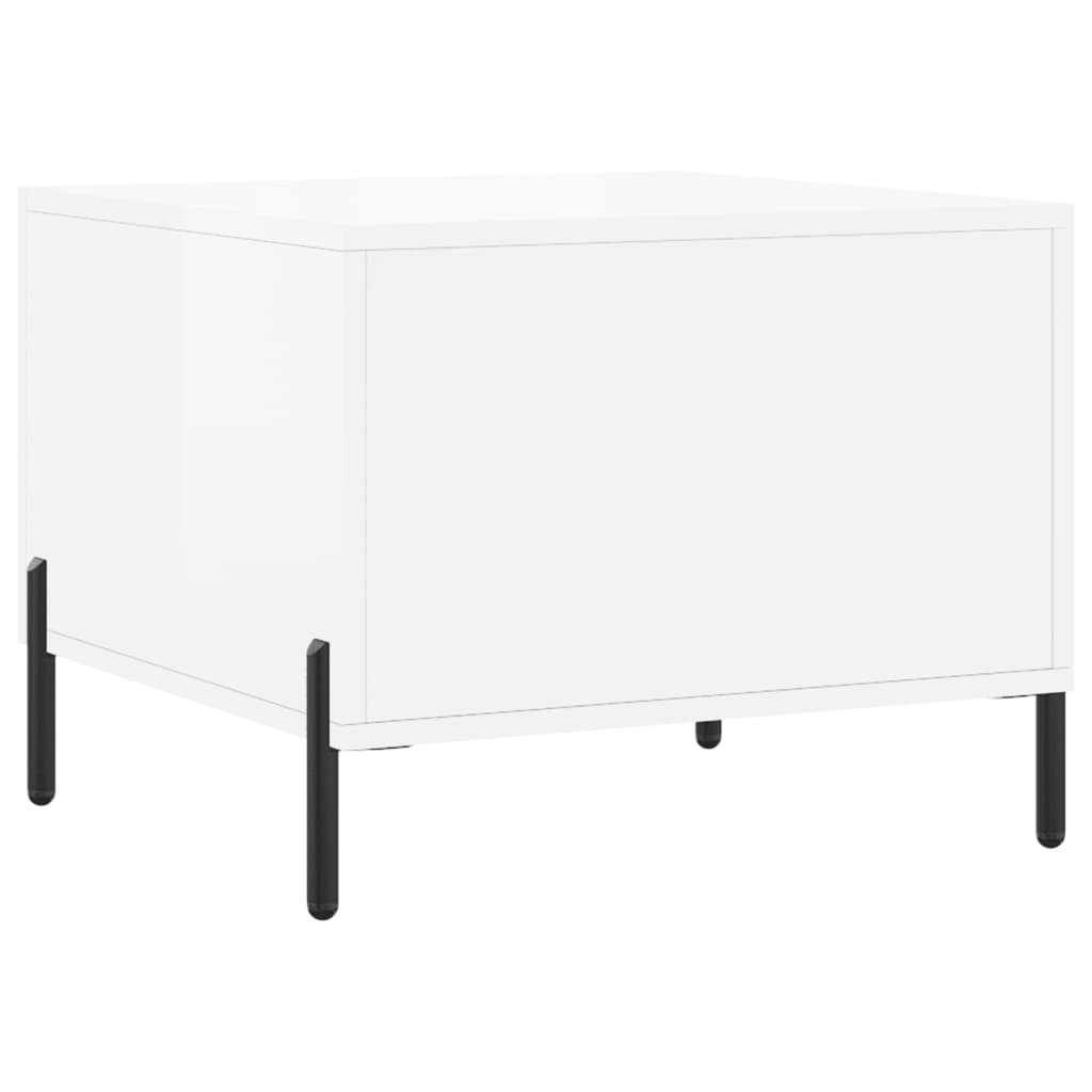 Mesas de centro 2 pcs 50x50x40 cm branco brilhante - Image 8