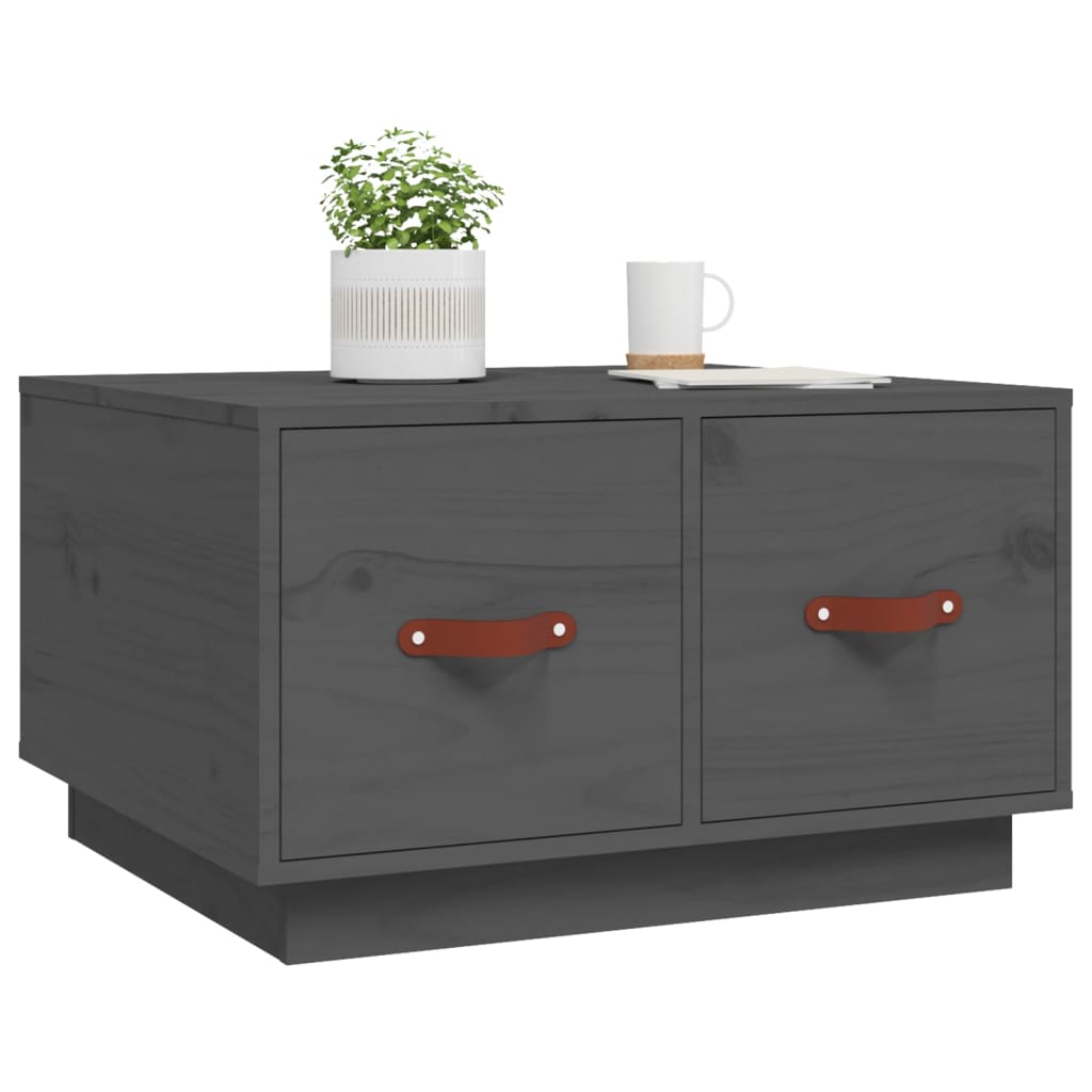 Mesa de centro 60x53x35 cm pinho maciço cinza - Image 3
