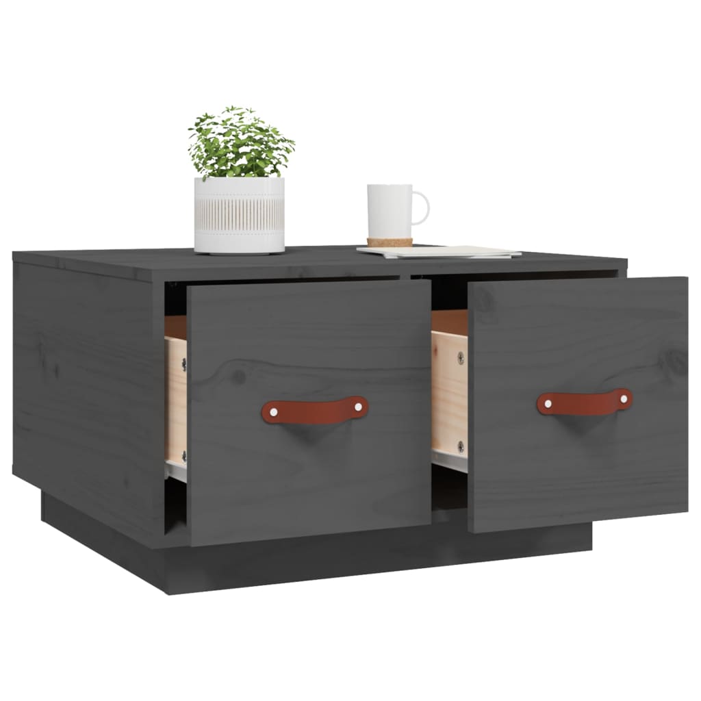 Mesa de centro 60x53x35 cm pinho maciço cinza - Image 4