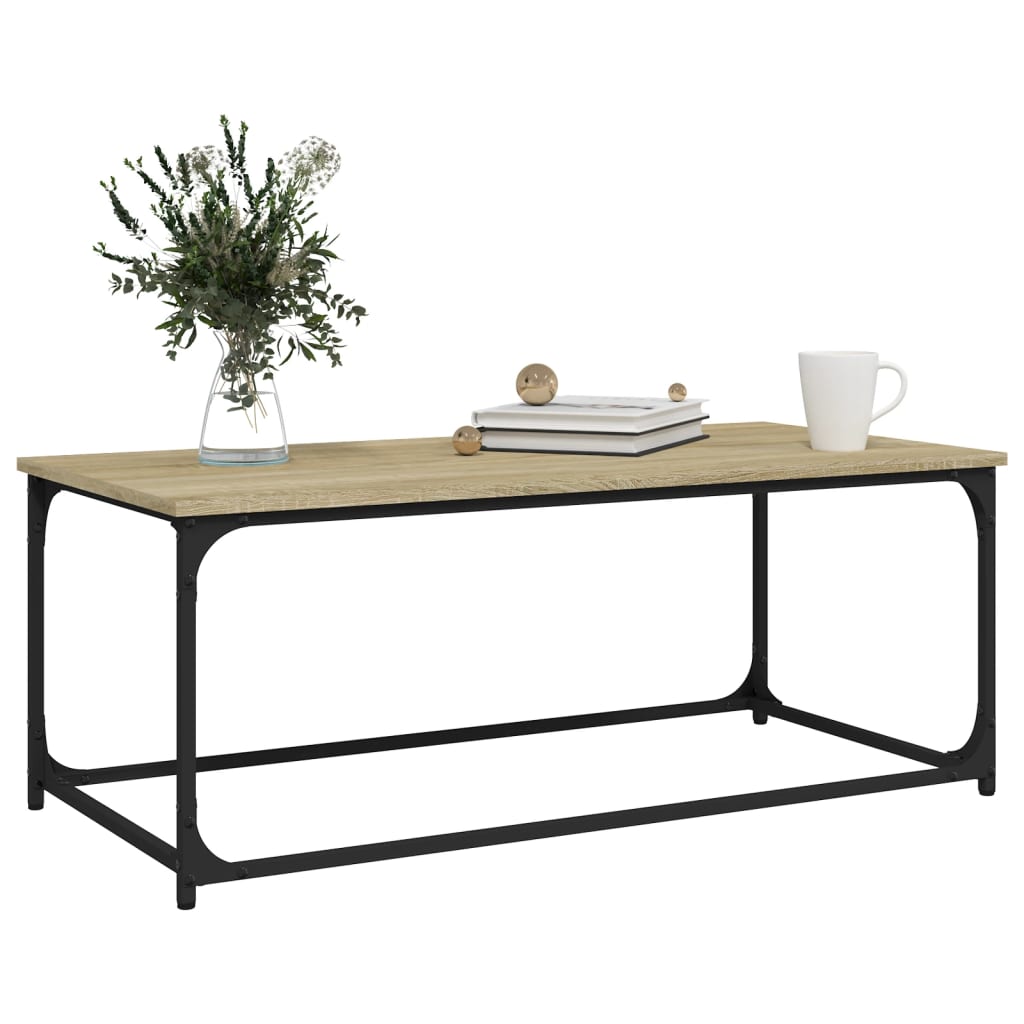 Mesa de centro 102x50x40cm deriv. madeira/ferro carvalho sonoma - Image 3
