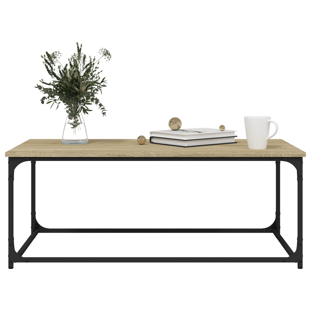 Mesa de centro 102x50x40cm deriv. madeira/ferro carvalho sonoma - Image 4