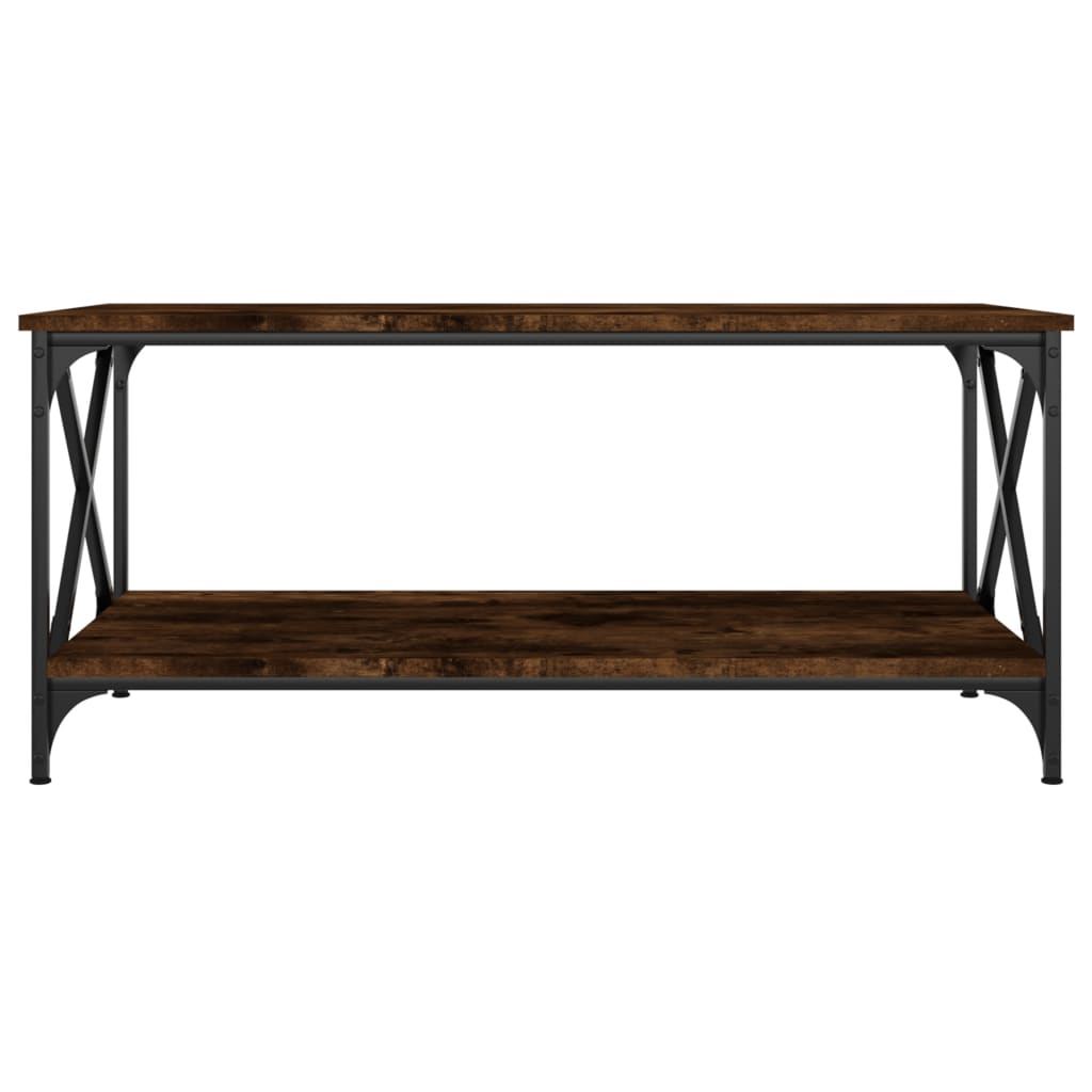 Mesa de centro 100x50x45cm deriv. madeira/ferro carvalho fumado - Image 3