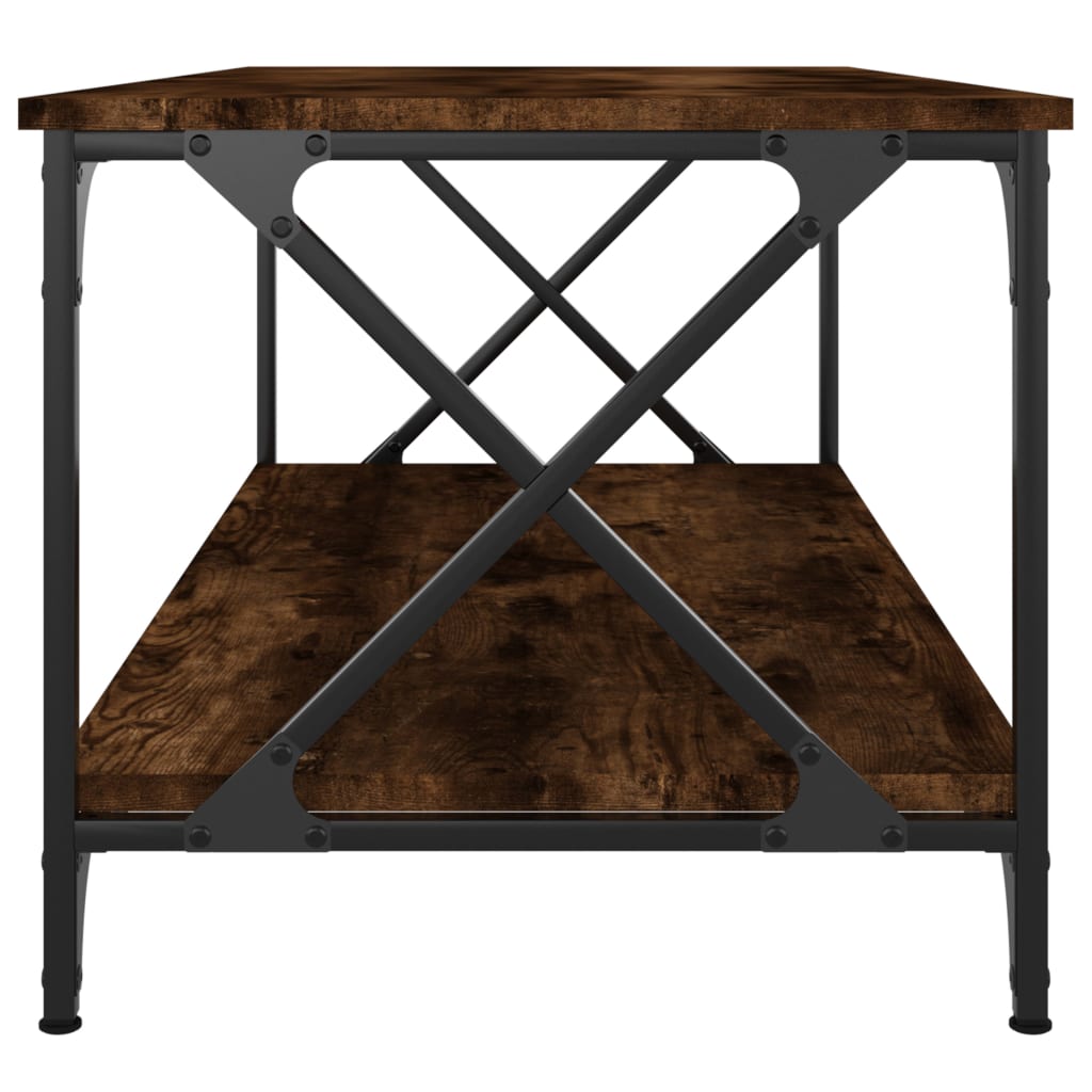 Mesa de centro 100x50x45cm deriv. madeira/ferro carvalho fumado - Image 4