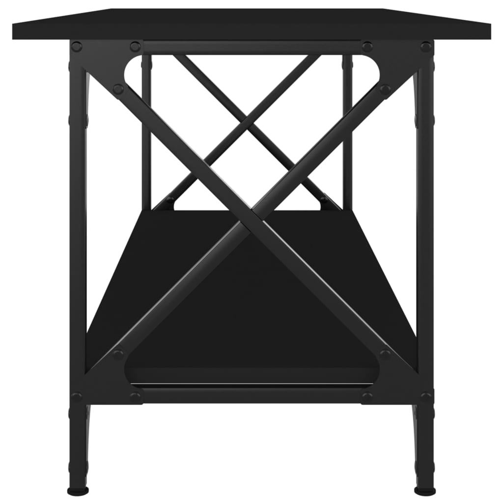 Mesa de centro 100x45x45 cm derivados de madeira/ferro preto - Image 4