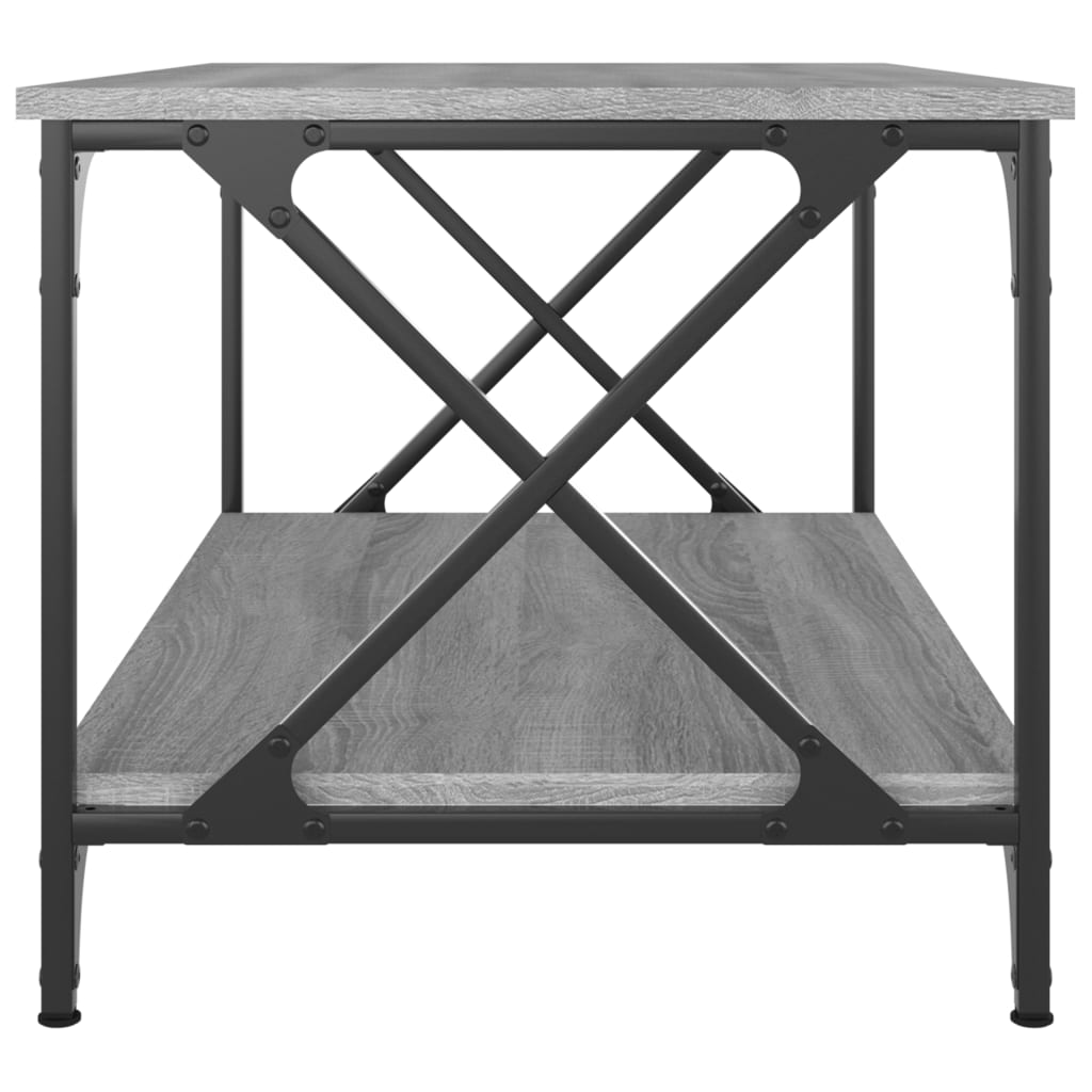 Mesa de centro 80x50x45 cm derivados madeira/ferro cinza sonoma - Image 4