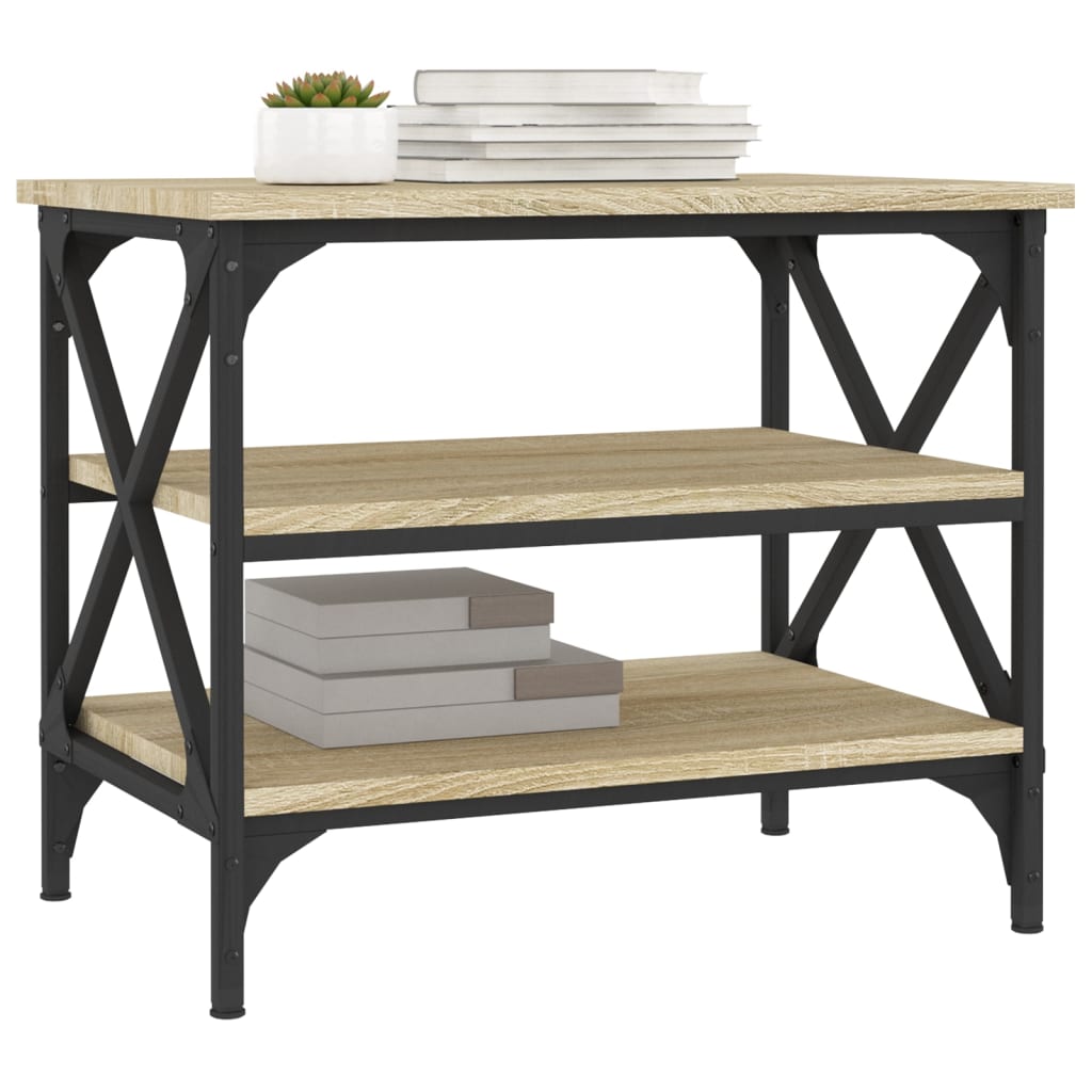 Mesa de apoio 55x38x45 cm derivados de madeira carvalho sonoma - Image 3