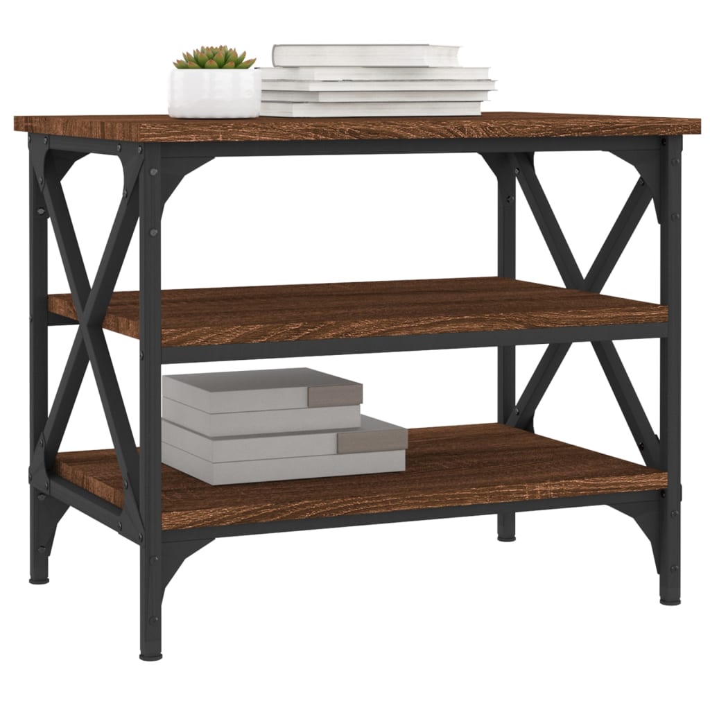 Mesa de apoio 55x38x45 cm derivados madeira carvalho castanho - Image 3