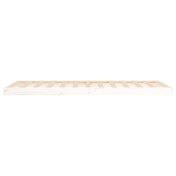 Estrutura de cama 90x200 cm madeira de pinho maciça branco - Image 5