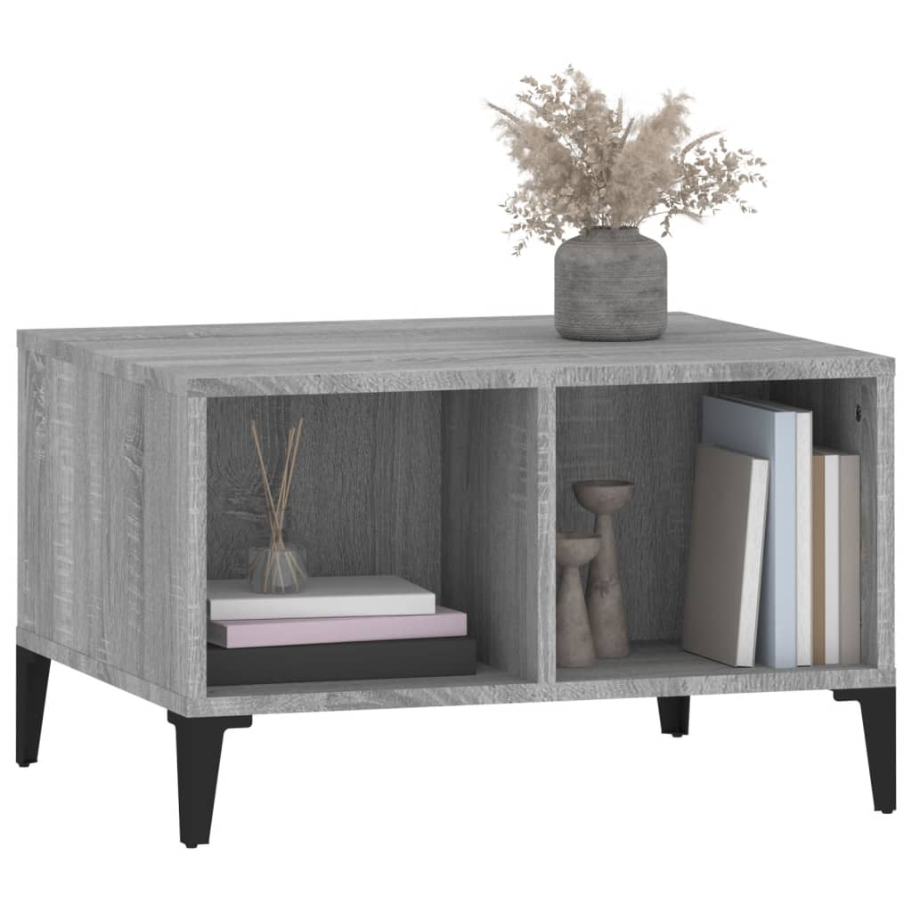 Mesa de centro 60x50x36,5 cm derivados de madeira cinza sonoma - Image 3