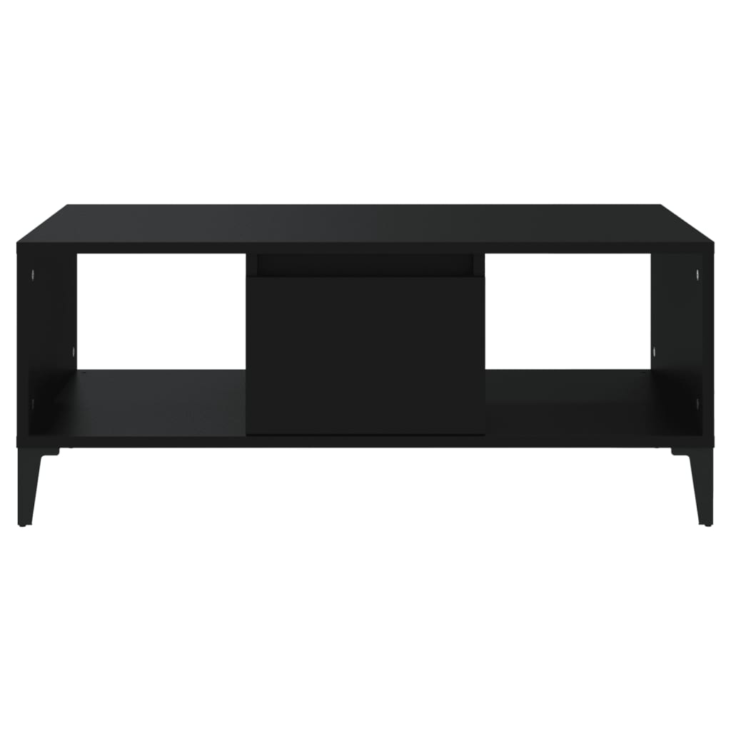 Mesa de centro 90x50x36,5 cm derivados de madeira preto - Image 4