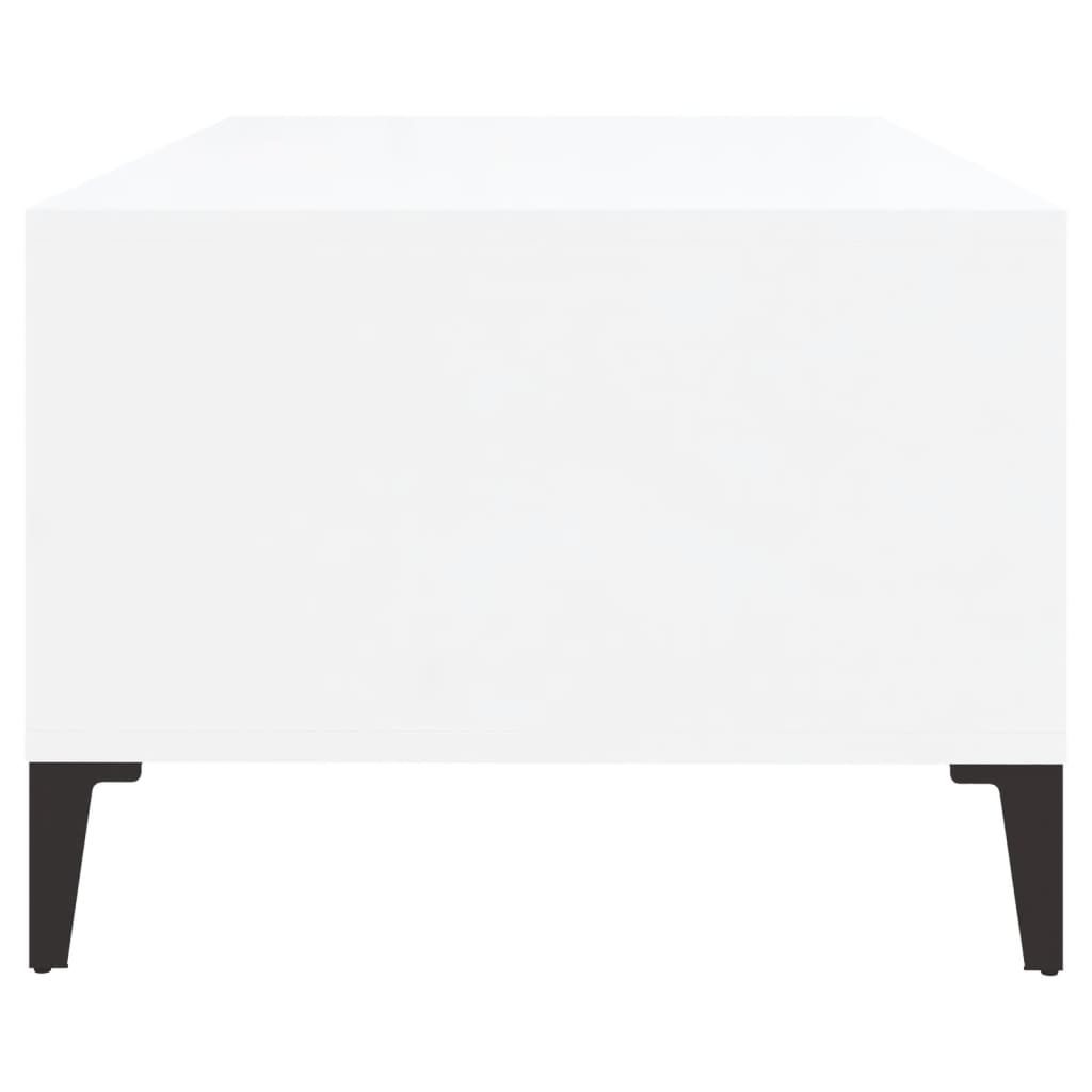 Mesa de centro 90x50x36,5 cm derivados madeira branco brilhante - Image 6