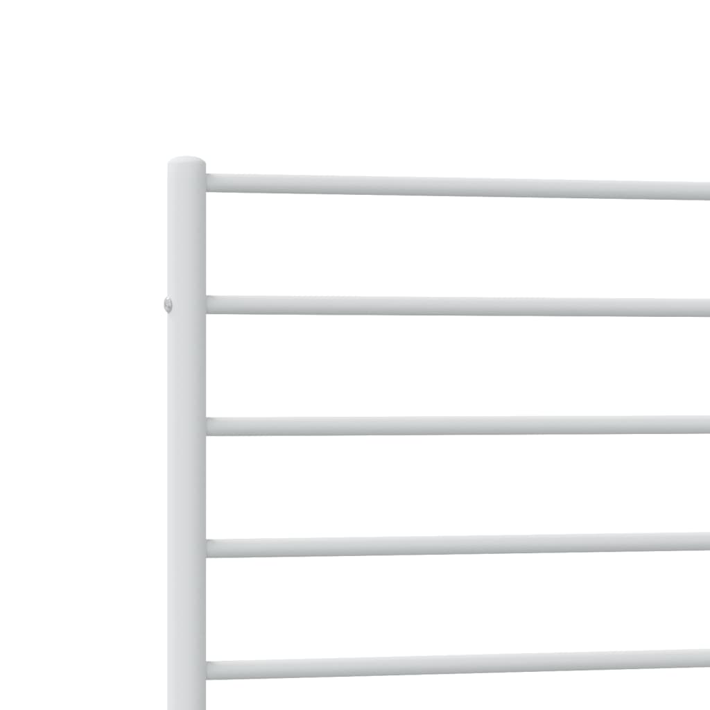 Estrutura de cama com cabeceira e pés 90x190 cm metal branco - Image 9