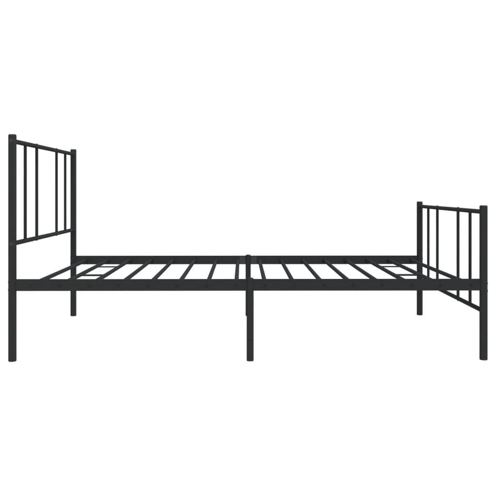 Estrutura de cama com cabeceira e pés 80x200 cm metal preto - Image 7