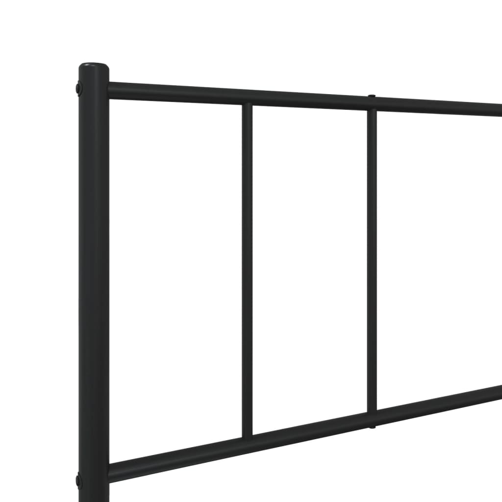 Estrutura de cama com cabeceira e pés 80x200 cm metal preto - Image 9