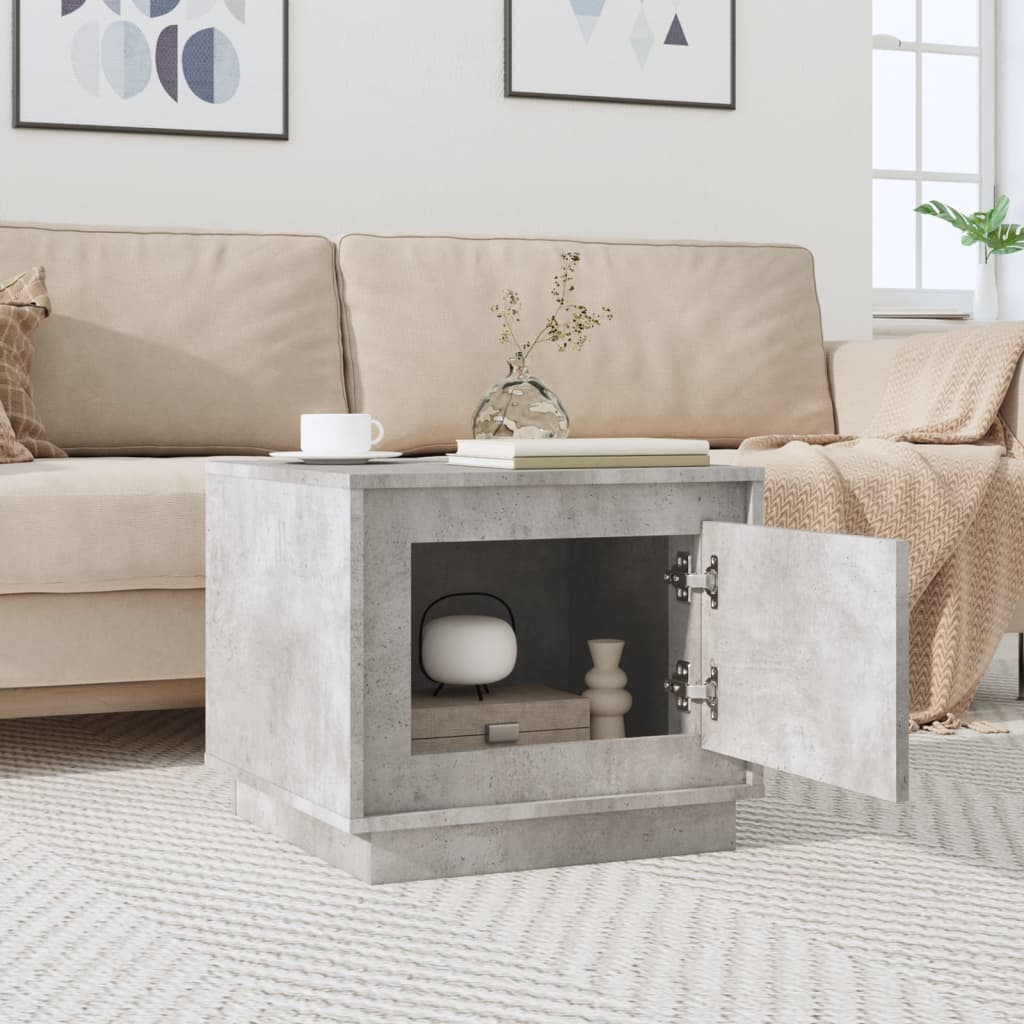 Mesa de centro 51x50x44 cm derivados de madeira cinza cimento - Image 2