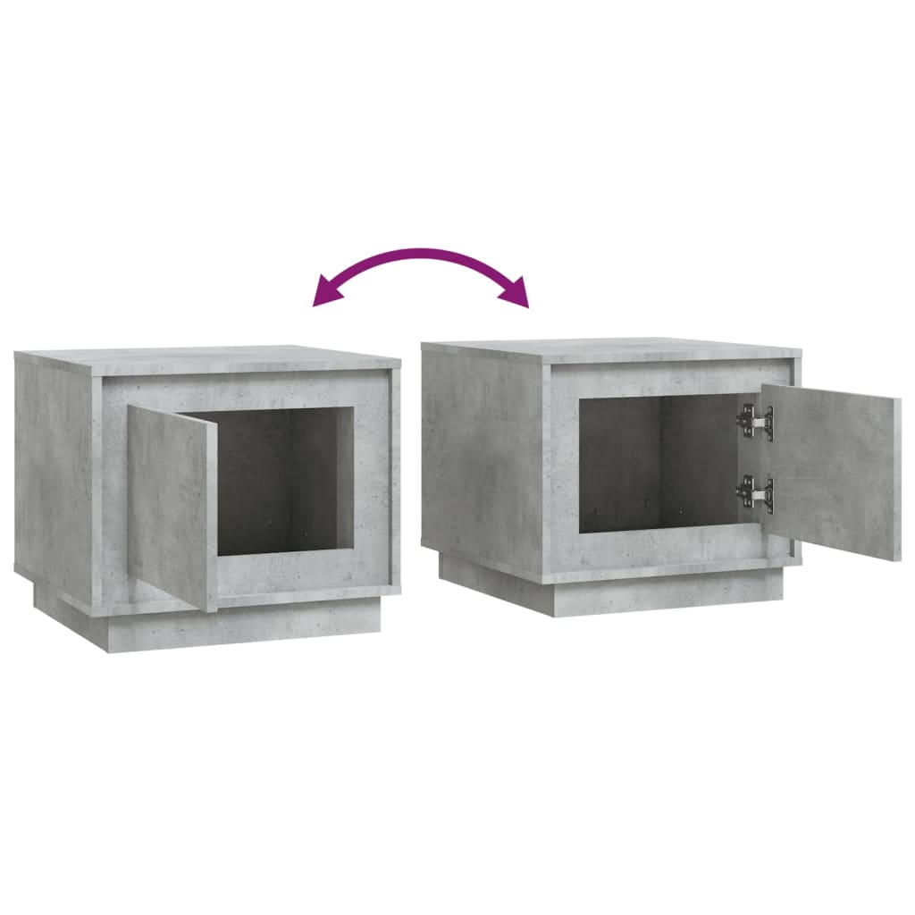 Mesa de centro 51x50x44 cm derivados de madeira cinza cimento - Image 7