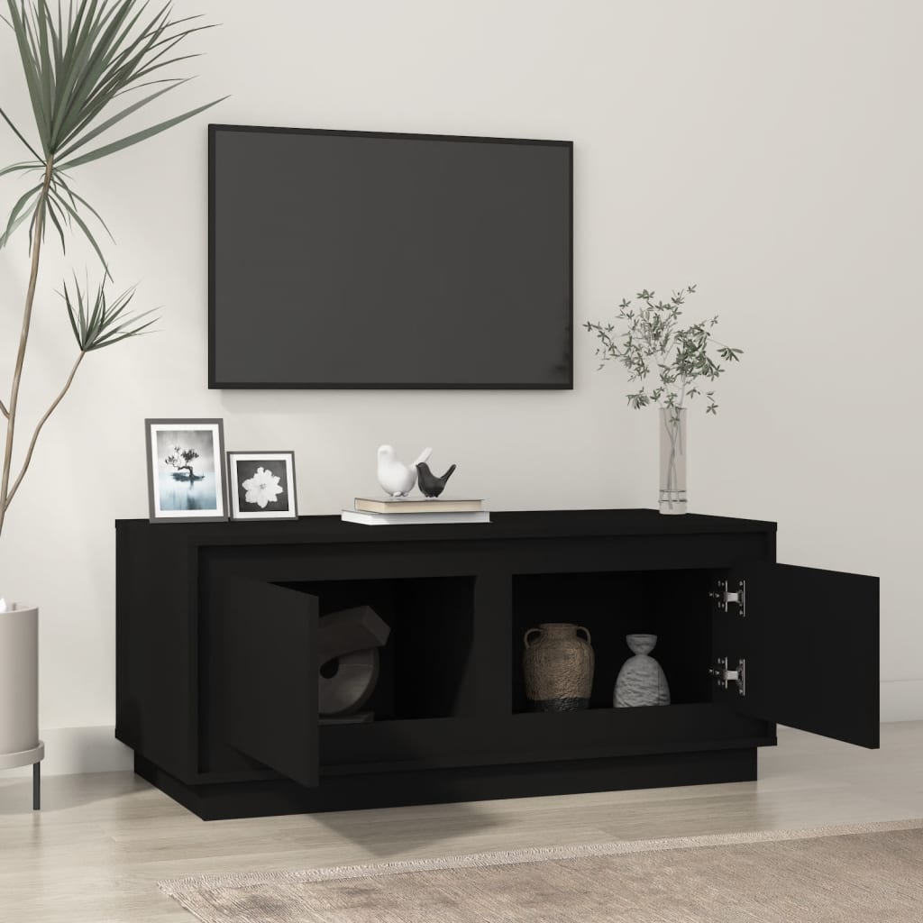 Mesa de centro 102x50x44 cm derivados de madeira preto - Image 2