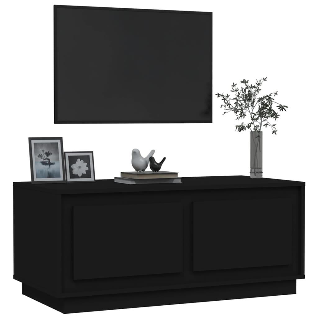 Mesa de centro 102x50x44 cm derivados de madeira preto - Image 3