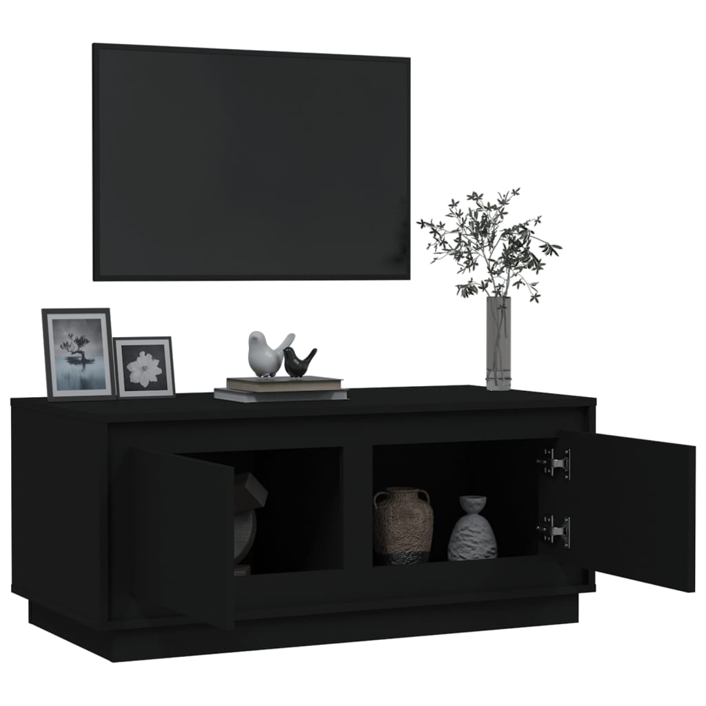 Mesa de centro 102x50x44 cm derivados de madeira preto - Image 4