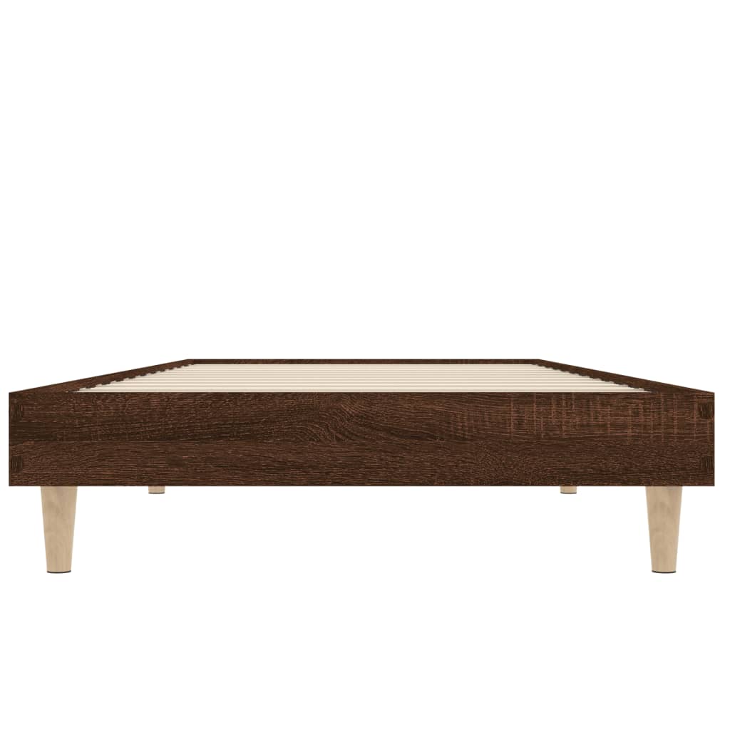 Estrutura cama s/ colchão derivados madeira carvalho castanho - Image 5