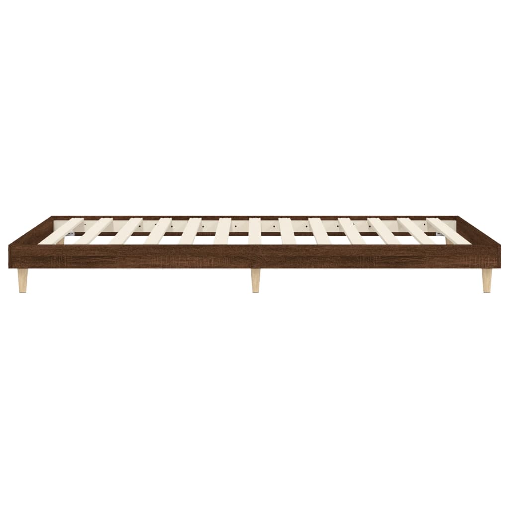 Estrutura cama s/ colchão derivados madeira carvalho castanho - Image 6