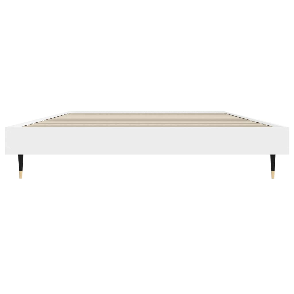 Estrutura de cama 90x200 cm derivados de madeira branco - Image 5