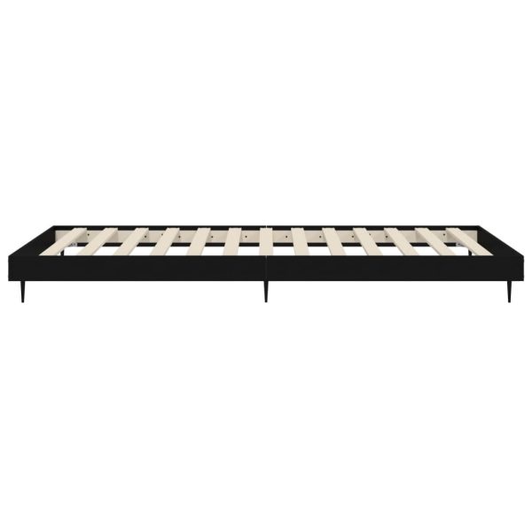 Estrutura de cama 75x190 cm derivados de madeira preto - Image 6