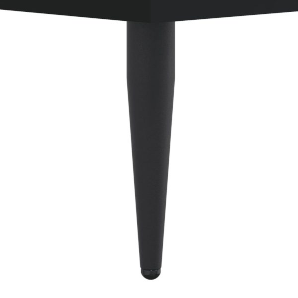 Estrutura de cama 75x190 cm derivados de madeira preto - Image 7