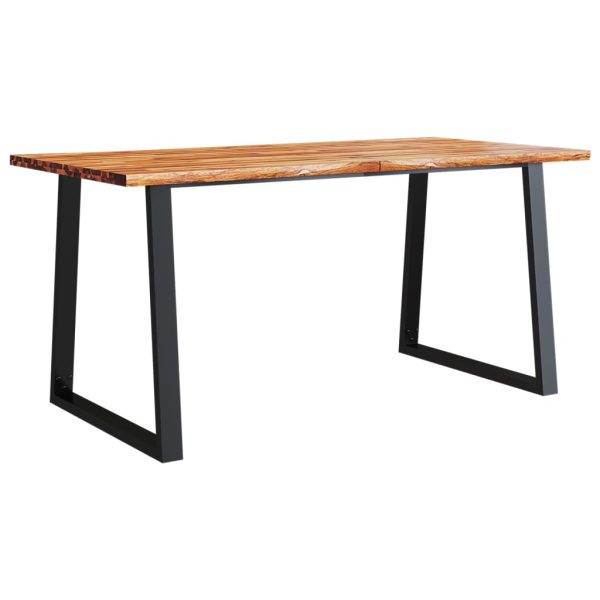 3 pcs conjunto de jantar c/ bordas vivas acácia maciça - Image 2