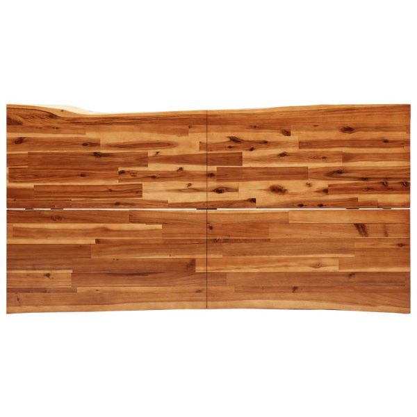 3 pcs conjunto de jantar c/ bordas vivas acácia maciça - Image 4