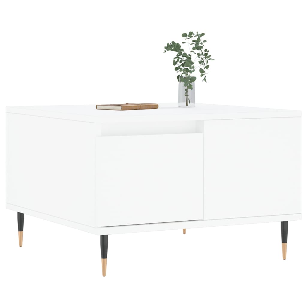 Mesa de centro 55x55x36,5 cm derivados de madeira branco - Image 2