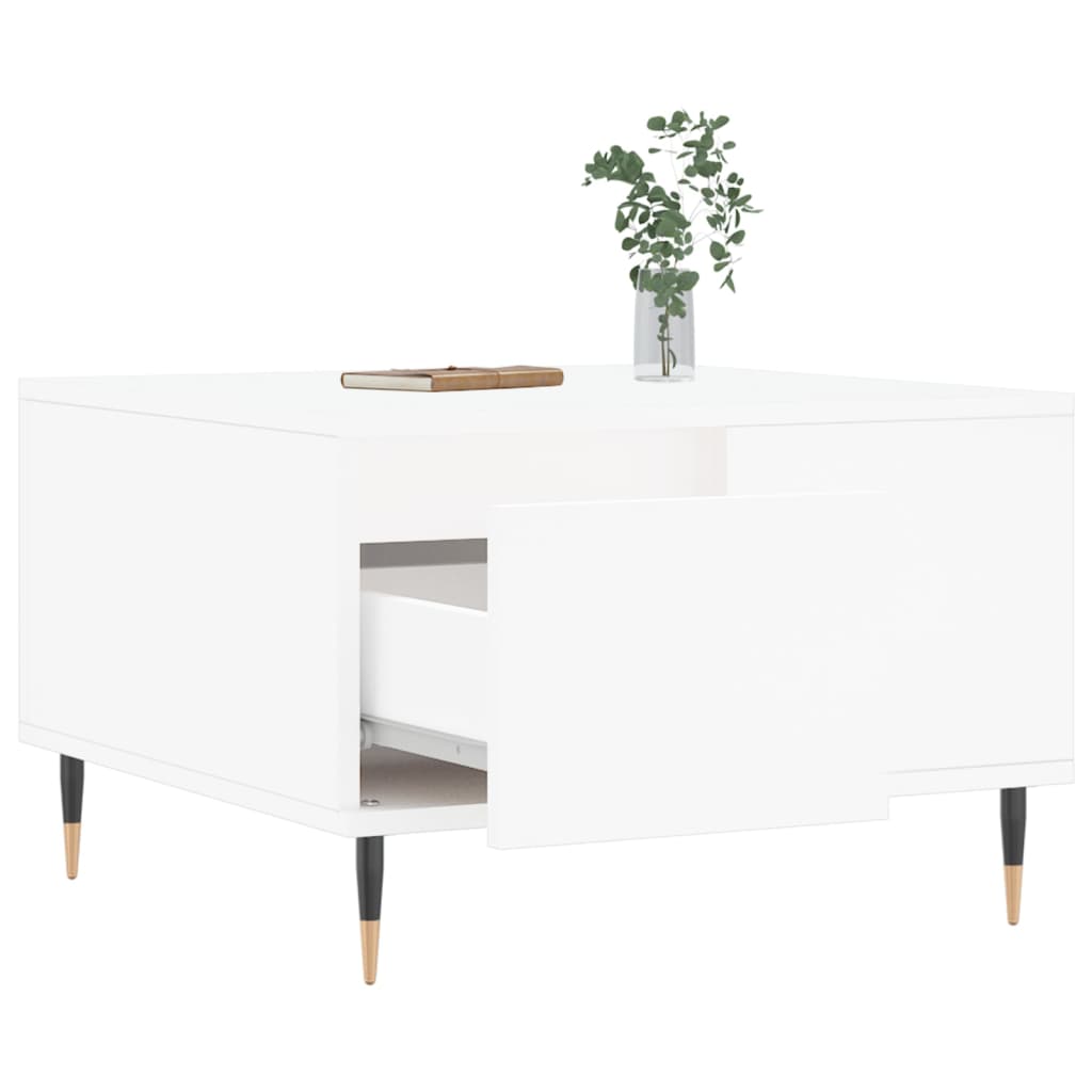 Mesa de centro 55x55x36,5 cm derivados de madeira branco - Image 3
