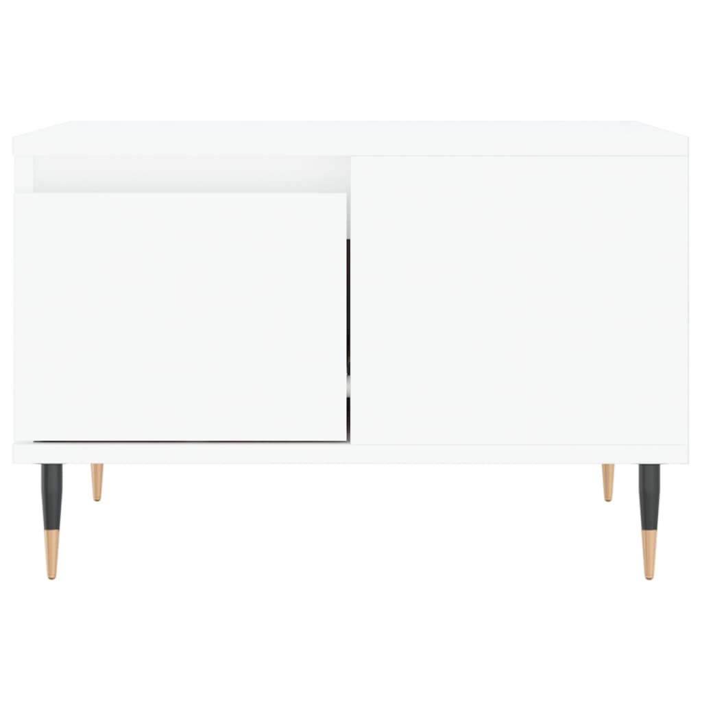 Mesa de centro 55x55x36,5 cm derivados de madeira branco - Image 4