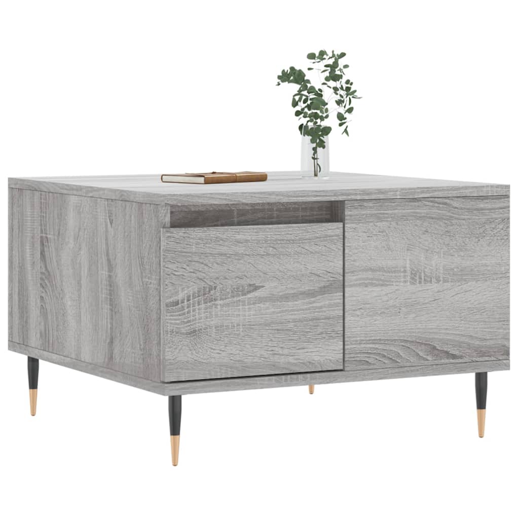 Mesa de centro 55x55x36,5 cm derivados de madeira cinza sonoma - Image 2