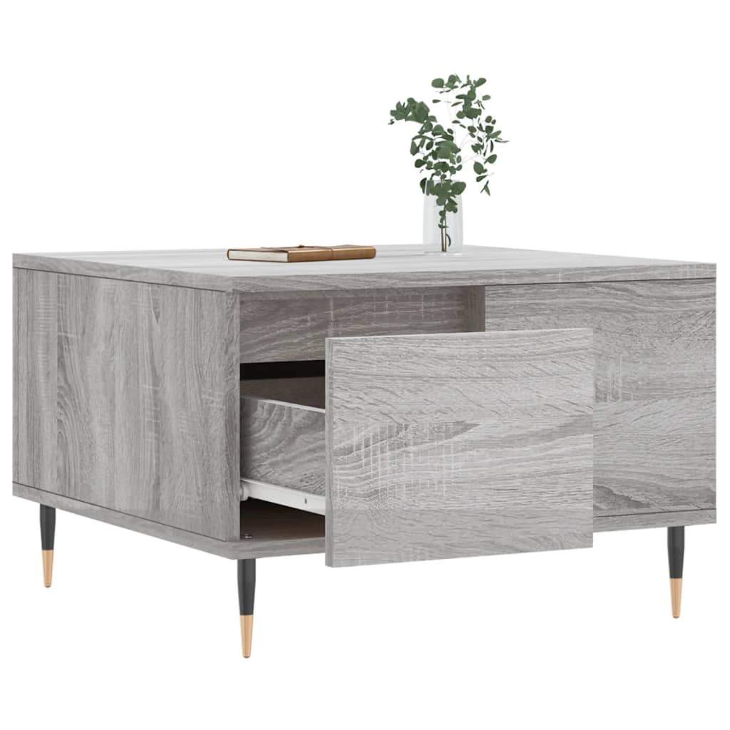 Mesa de centro 55x55x36,5 cm derivados de madeira cinza sonoma - Image 3